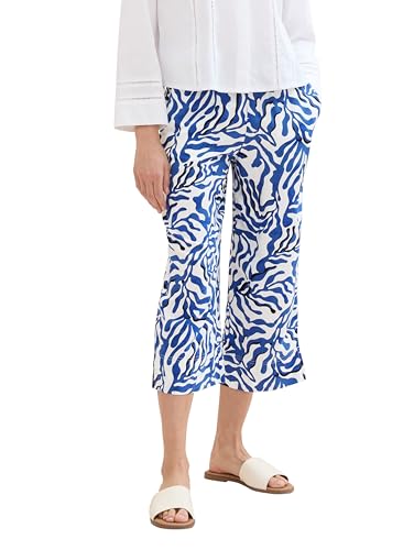TOM TAILOR Damen Culotte Hosemit Muster , white cut palmtree, 36/26 TOM TAILOR Damen Culotte Hosemit Muster , white cut palmtree, 36/26 von TOM TAILOR