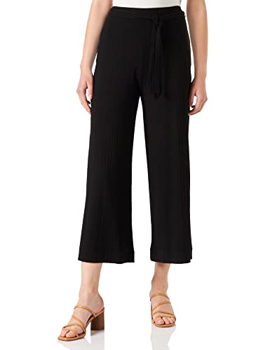 TOM TAILOR Damen Culotte mit Bindegürtel 1031287, 14482 - Deep Black, 42/ 26L von TOM TAILOR