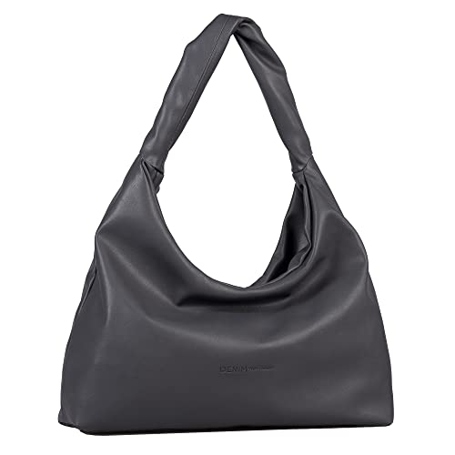 DENIM TOM TAILOR bags Elsa Damen Hobo Bag Schultertasche Mittelgroß Grau von TOM TAILOR