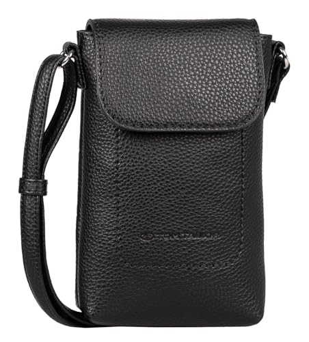 TOM TAILOR Elis Damen Handytasche Umhängetasche Mittelgroß Schwarz von TOM TAILOR