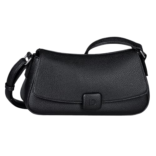 TOM TAILOR Denim Enna Damen Überschlagtasche Umhängetasche Klein Schwarz von TOM TAILOR Denim