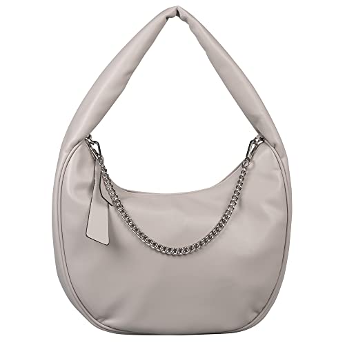 TOM TAILOR bags Ginny Damen Hobo Bag Schultertasche Mittelgroß Grau von TOM TAILOR