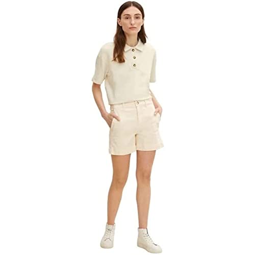 TOM TAILOR Damen High Waist Jeans Shorts 1031327, 29511 - Soft Neutral Beige, 28 von TOM TAILOR