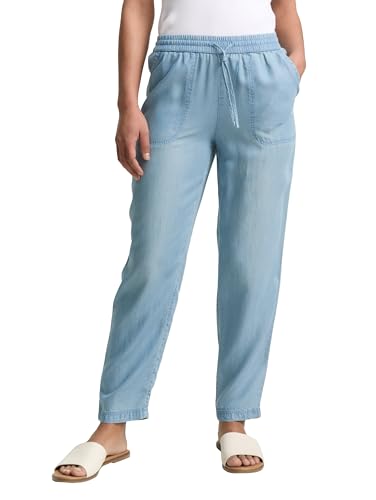 TOM TAILOR Damen 1046508 Loose Slim Fit Hose, 10113-Clean Mid Stone Blue Denim, 42/28 von TOM TAILOR