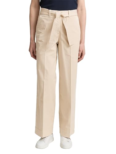 TOM TAILOR Damen 1045431 Lea Wide Hose, 21650-Summer Beige, 36/32 von TOM TAILOR