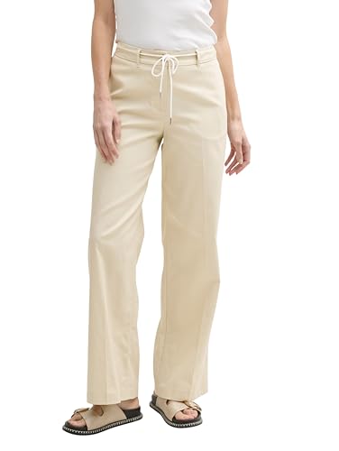 TOM TAILOR Damen 1046502 Lea Wide Hose, 37762-Champagne, 34/32 von TOM TAILOR