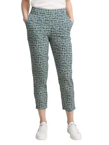 TOM TAILOR Damen 1046512 Loose Slim Fit Hose, 38116-Abstract Tel Green Grid Design, 40/28 TOM TAILOR Damen 1046512 Loose Slim Fit Hose, 38116-Abstract Tel Green Grid Design, 40/28 von TOM TAILOR