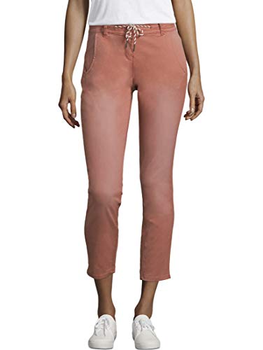 TOM TAILOR Damen Hosen & Chino Tapered Relaxed Hose mit Tunnelzug Copper red,40,23808,4000 von TOM TAILOR