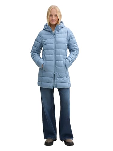 TOM TAILOR Denim Bomberjacke in Melange-Optik, mid blue melange, XXL von TOM TAILOR