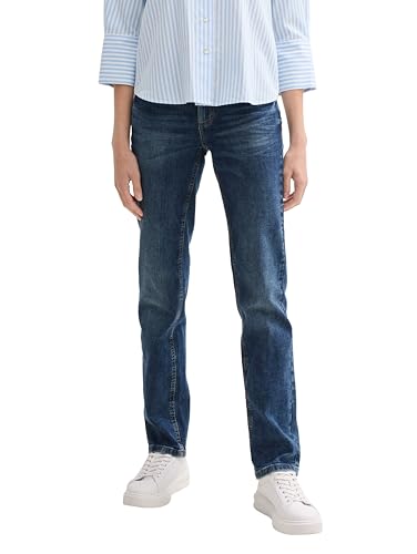TOM TAILOR Damen 1008119 Alexa Straight Jeans, 10281 - Mid Stone Wash Denim, 30W / 32L EU von TOM TAILOR