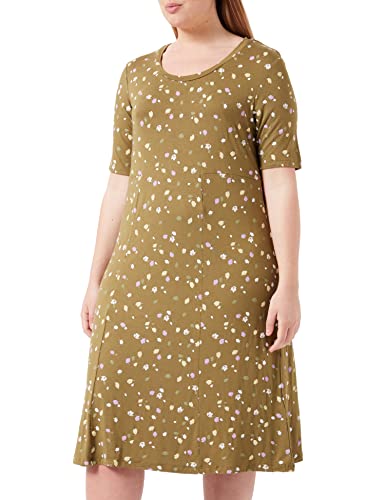 TOM TAILOR Damen Jersey Kleid 1030997, 29156 - Olive Small Floral Design, 40 von TOM TAILOR