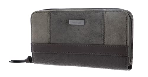 TOM TAILOR Juna Damen Geldbörse Portemonnaie Reißverschluss Groß Grau von TOM TAILOR