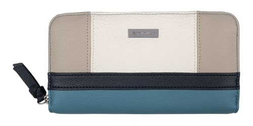 TOM TAILOR Juna Damen Geldbörse Portemonnaie Reißverschluss Groß Blau von TOM TAILOR