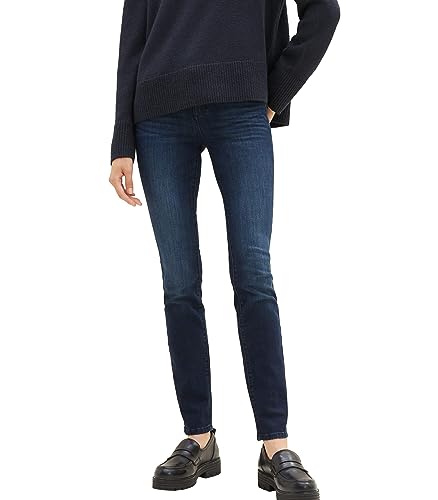 TOM TAILOR Damen Kate Slim Jeans, 10120 - Used Dark Stone Blue Denim, 28/30 von TOM TAILOR