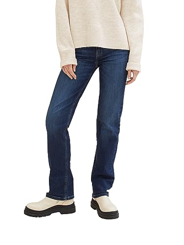 TOM TAILOR Damen Kate Straight Fit Jeans , dark stone wash denim, 27/30 von TOM TAILOR