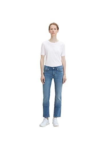 TOM TAILOR Damen Kate Straight Fit Jeans 1033092, 10286 - Vintage Stone Wash Denim, 28W / 32L von TOM TAILOR