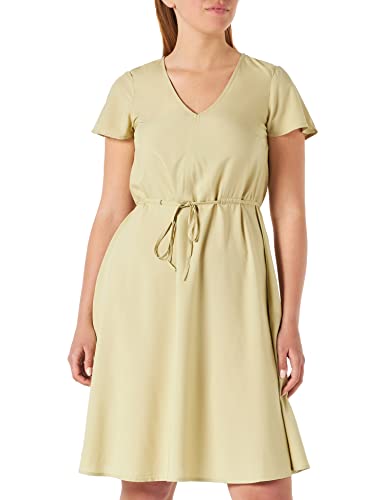 TOM TAILOR Damen Kleid mit Allover-Print 1031359, 28725 - Light Moderate Olive, 32 von TOM TAILOR