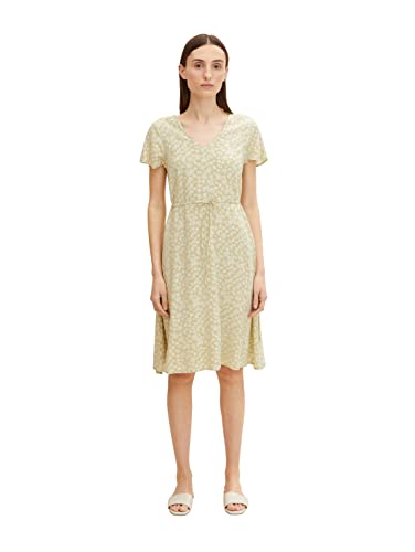 TOM TAILOR Damen Kleid mit Allover-Print 1031359, 29550 - Green Offwhite Leaf Design, 42 TOM TAILOR Damen Kleid mit Allover-Print 1031359, 29550 - Green Offwhite Leaf Design, 42 von TOM TAILOR
