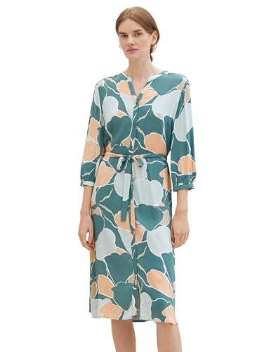 TOM TAILOR Damen Kleid mit Muster & Bindegürtel, 34845 - Abstract Flower Print, 38 TOM TAILOR Damen Kleid mit Muster & Bindegürtel, 34845 - Abstract Flower Print, 38 von TOM TAILOR
