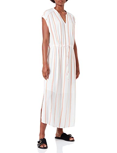 TOM TAILOR Damen Kleid mit Streifen 1031363, 29556 - Offwhite Vertical Paint Stripe, 38 von TOM TAILOR