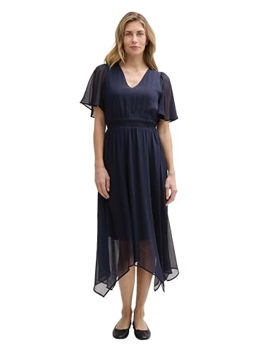 TOM TAILOR Damen 1046469 Kleid, 10668-Sky Captain Blue, 42 von TOM TAILOR