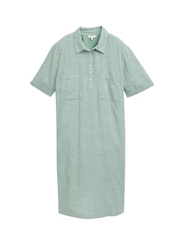 TOM TAILOR Damen 1046465 Kleid, 13010-Faded Green, 46 von TOM TAILOR