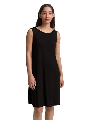 TOM TAILOR Damen 1046487 Kleid, 14482-Deep Black, 40 von TOM TAILOR