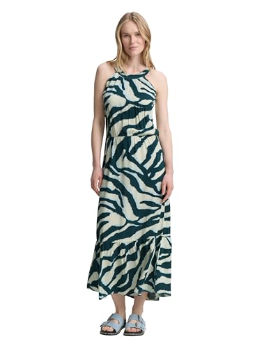 TOM TAILOR Damen 1046493 Kleid, 38068-Abstract Teal Zebra Print, 32 von TOM TAILOR