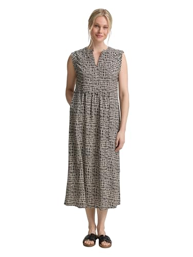 TOM TAILOR Damen 1046495 Kleid, 38117-Abstract Black Grid Design, 36 von TOM TAILOR
