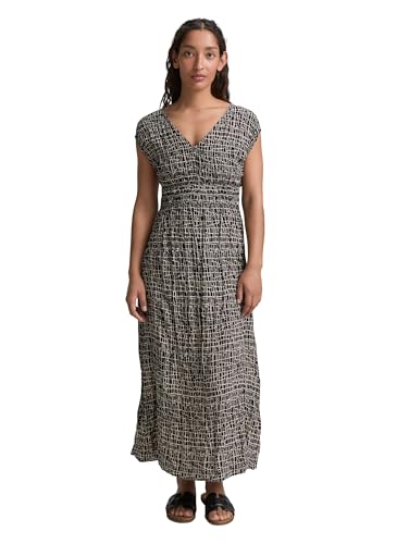 TOM TAILOR Damen 1046492 Kleid, 38117-Abstract Black Grid Design, 38 von TOM TAILOR