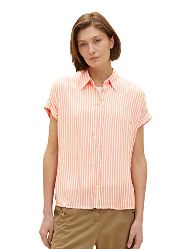TOM TAILOR Damen Kurzarm-Bluse mit Streifen TOM TAILOR Damen Kurzarm-Bluse mit Streifen von TOM TAILOR