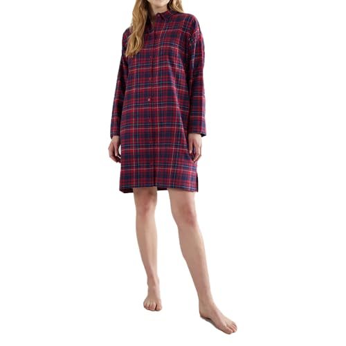 TOM TAILOR Damen Langarm-Baumwoll-Nachthemd XXL/44 von TOM TAILOR