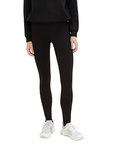 TOM TAILOR Damen Legging mit Steigbügel, deep black, 34/28 von TOM TAILOR