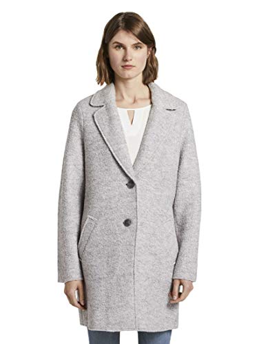 TOM TAILOR Damen Leichter Wintermantel Jacke, 24050-mid Grey Melange, L von TOM TAILOR