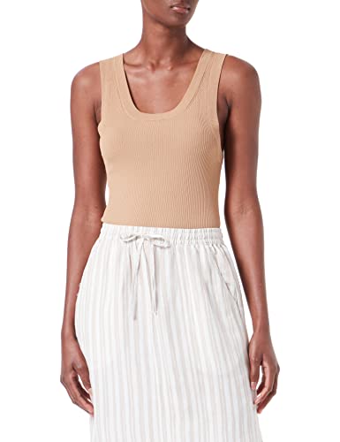 TOM TAILOR Damen Leinen Rock 1031244, 29553 - Beige Drawn Vertical Stripe, 40 von TOM TAILOR