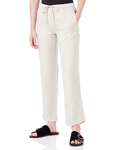 TOM TAILOR Damen Leinen Stoffhose 1031289, 29517 - Sand Stone Beige, 36W / 32L von TOM TAILOR