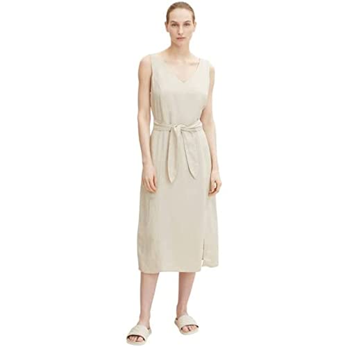 TOM TAILOR Damen Leinenkleid 1031792, 29517 - Sand Stone Beige, 44 von TOM TAILOR