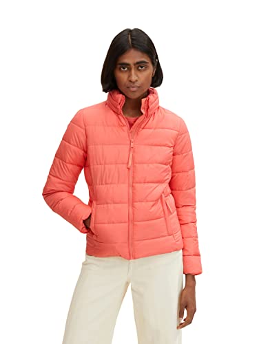 TOM TAILOR Damen Lightweight Daunenjacke 1031313, 12230 - Smooth Papaya Red, L von TOM TAILOR