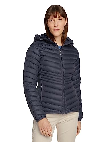 TOM TAILOR Damen Lightweight Steppjacke mit Kapuze 1029206, 11281 - Dove Grey, L von TOM TAILOR