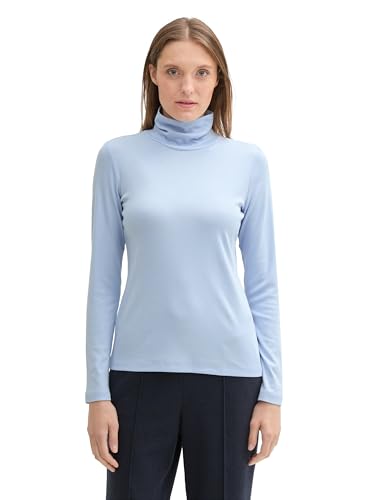 TOM TAILOR Damen Longsleeve mit Rollkragen, 11270 - Kentucky Blue, XXL von TOM TAILOR