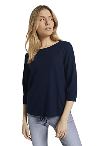 TOM TAILOR Damen Longsleeve mit Schleifen-Detail am Saum von TOM TAILOR