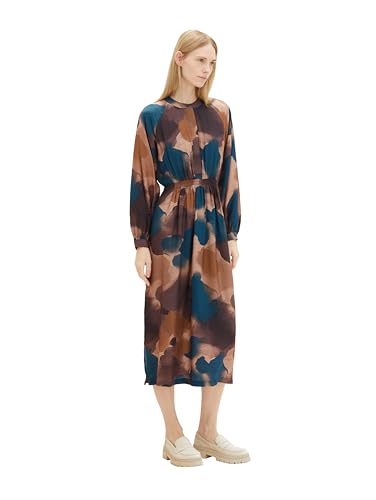 TOM TAILOR Damen Maxi Kleid, watercolour floral print, 40 von TOM TAILOR