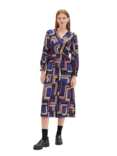 TOM TAILOR Damen Maxi Kleid aus Viskose, black abstract design, 32 TOM TAILOR Damen Maxi Kleid aus Viskose, black abstract design, 32 von TOM TAILOR