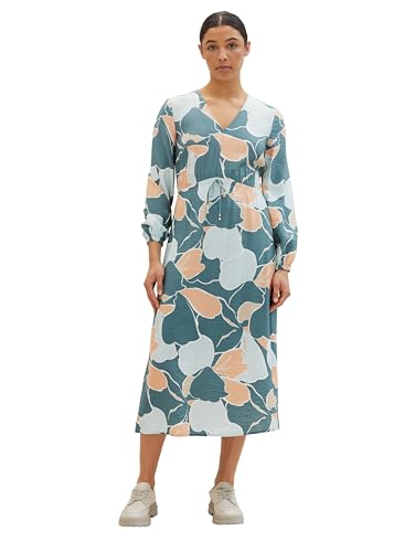 TOM TAILOR Damen Maxi-Kleid mit Muster, 34845 - Abstract Flower Print, 44 von TOM TAILOR