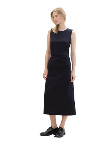 TOM TAILOR Damen Midikleid mit Raffung , sky captain blue, 38 von TOM TAILOR