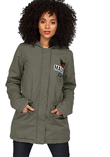 TOM TAILOR Damen Parka Patches (Oliv, S) von TOM TAILOR
