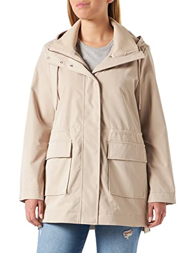 TOM TAILOR Damen Parka mit Reißverschlussdetail 1030080, 11704 - Silver Ecru, S von TOM TAILOR