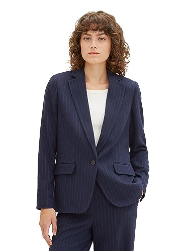 TOM TAILOR Damen Pinstripe Blazer , navy pinstripe, 38 von TOM TAILOR