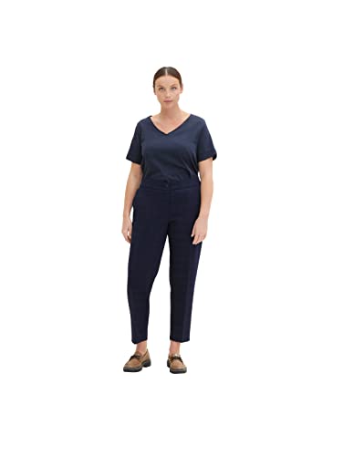 TOM TAILOR Damen Plusize Chinohose mit Karomuster 1034649, 30311 - Printed Big Navy Grid Check, 52 TOM TAILOR Damen Plusize Chinohose mit Karomuster 1034649, 30311 - Printed Big Navy Grid Check, 52 von TOM TAILOR