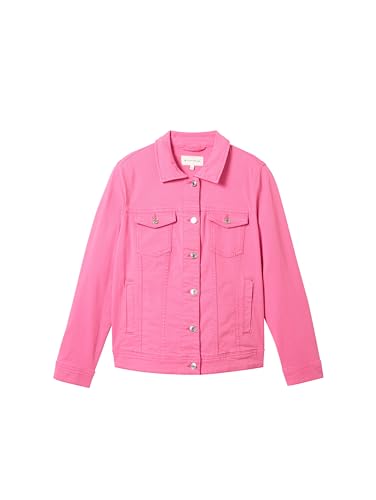 TOM TAILOR Damen Plussize Basic Colored Jeansjacke, carmine pink, 54 von TOM TAILOR